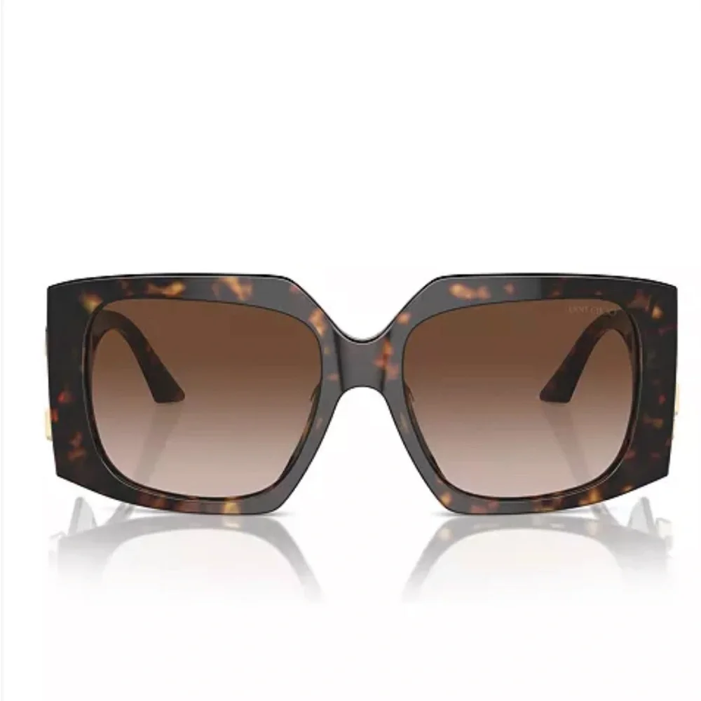 Jimmy Choo Tortoiseshell Shield Sunglasses with Gold JC Accent